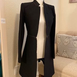 Black Tuxedo A line coat tailored, XS BCBGMAXAZRIA